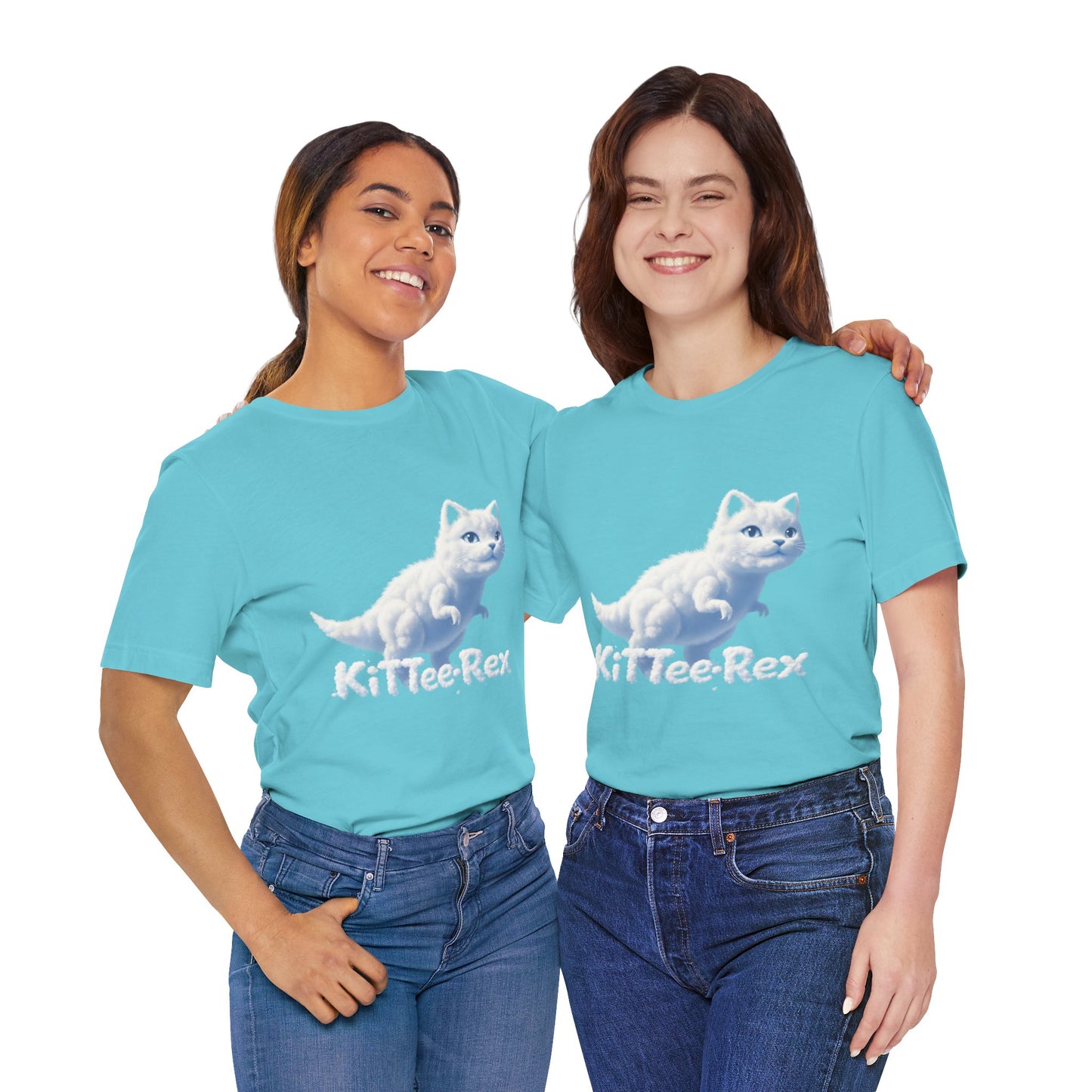 Kittee-Rex Cat T‑Shirt — Cute Dino Cat Graphic Tee