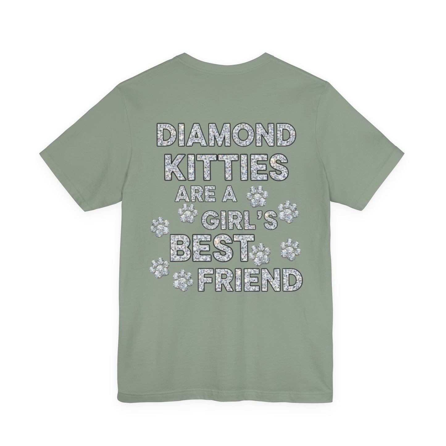 Diamond Kitties Are A Girl's Best Friend Tee Sparkling Diamond Kitty