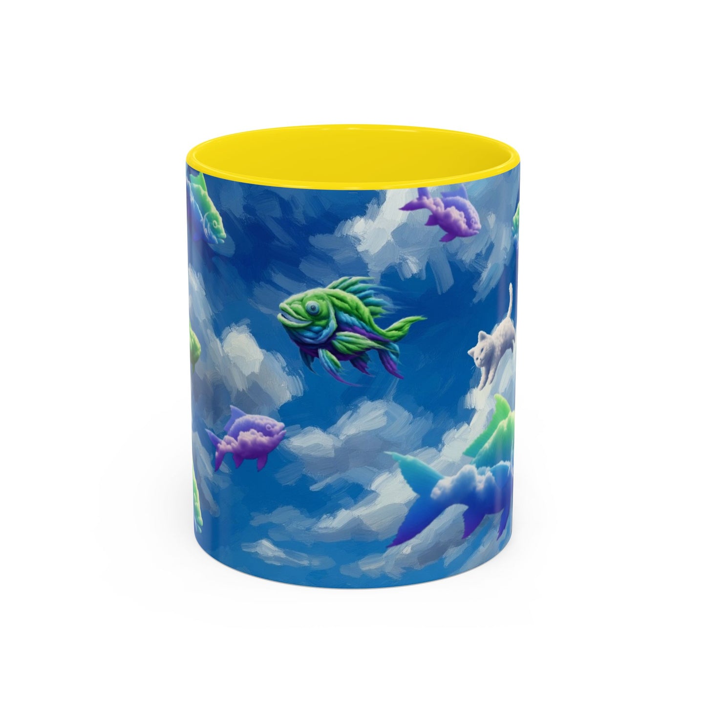 Whimsical Fish Mug, Fantasy Coffee Cup, Unique Gift for Ocean Lovers, Nautical Home Decor, Dreamy Coffee Beverage