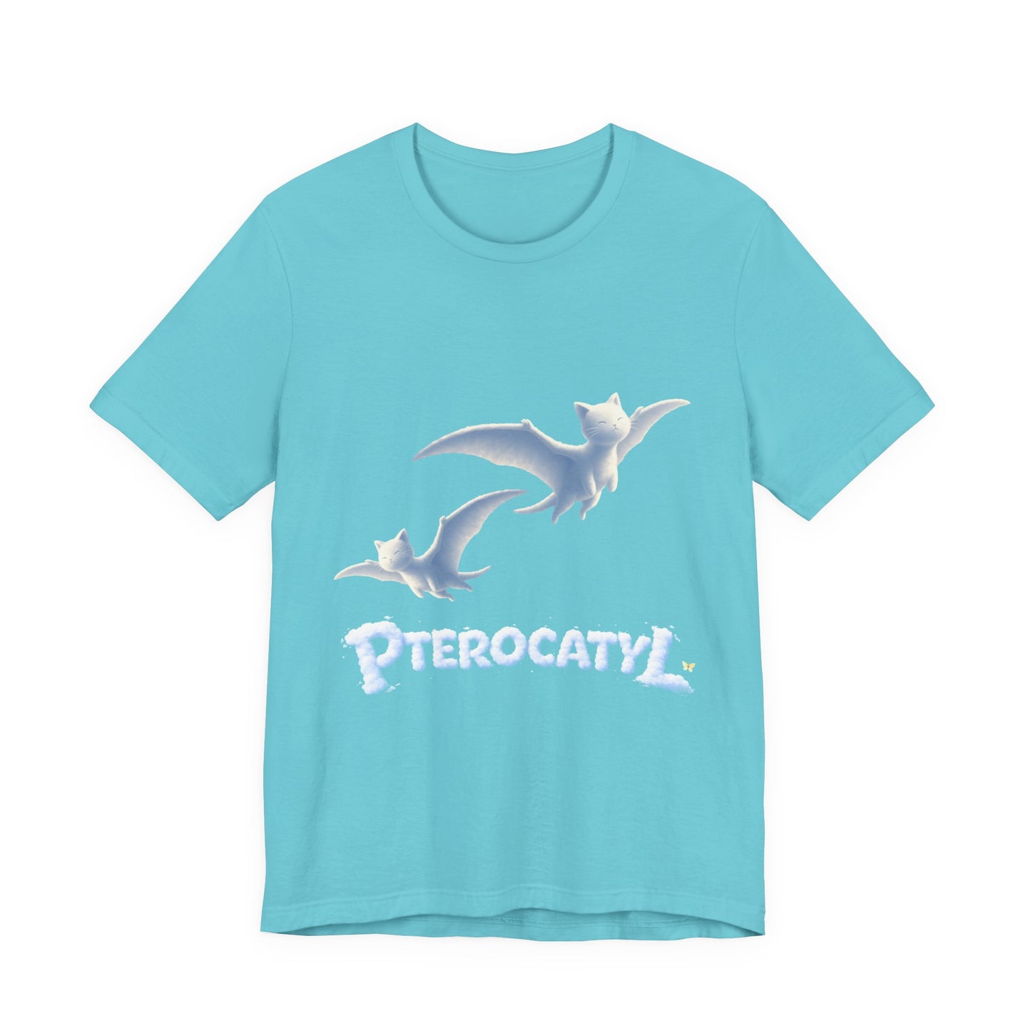 Pterocatyl Cat-Pterosaur Graphic Tee — Funny Cat Flying Shirt