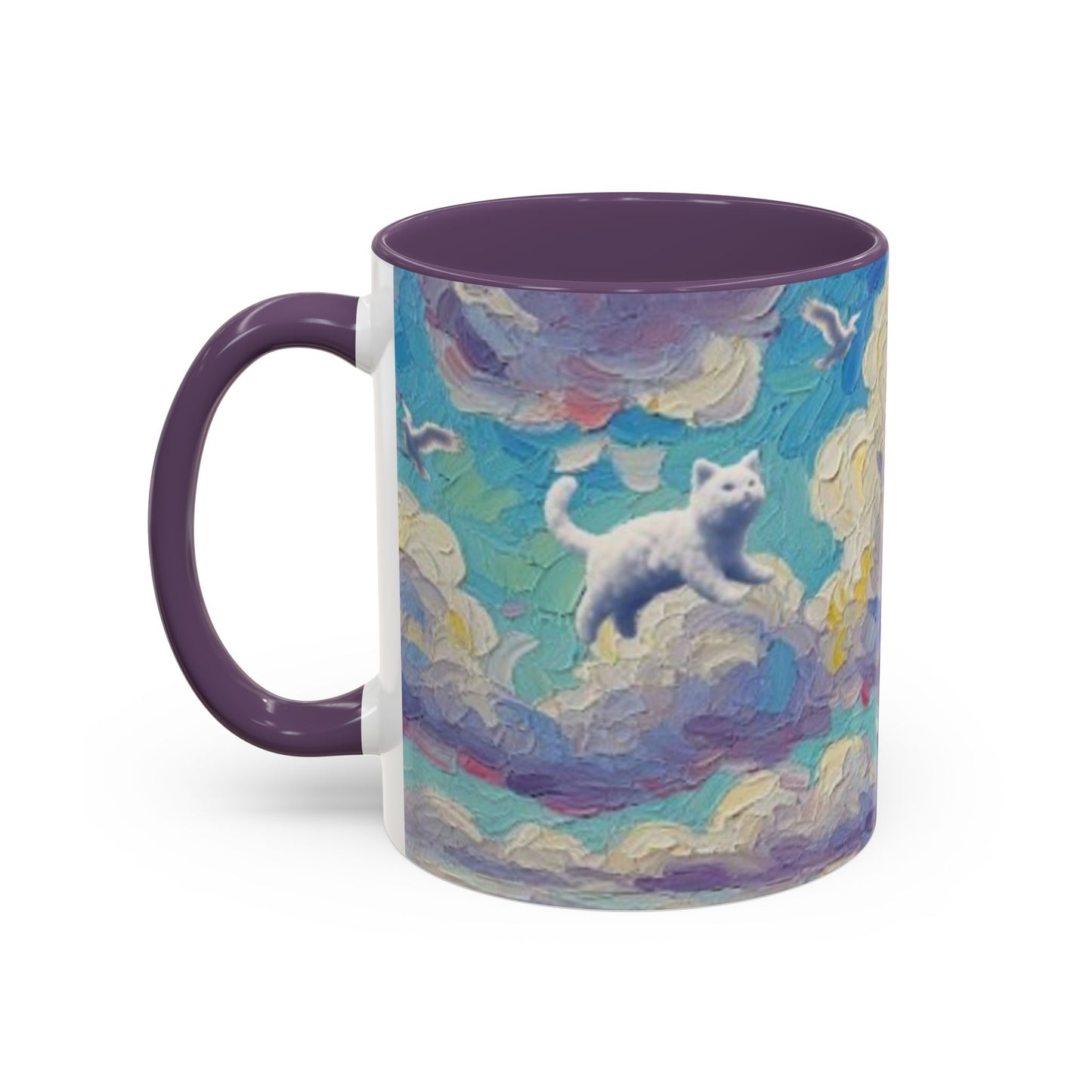 Whimsical Cat Cloud in Cloudtopia Coffee Mug, Fantasy Drinkware, Cute Cat Mug, Gift for Cat Lovers, Art-Inspired Ceramic Cup, Cozy Home Essentials