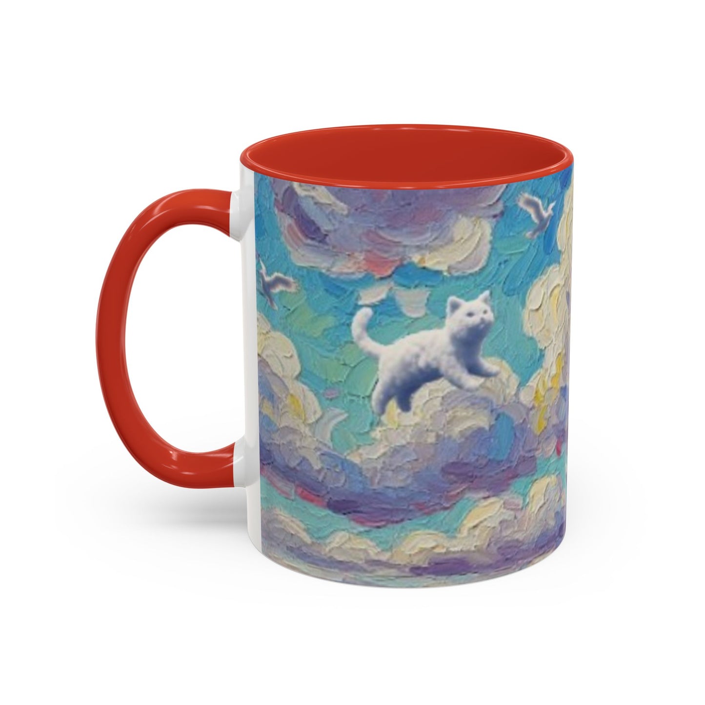 Whimsical Cat Cloud in Cloudtopia Coffee Mug, Fantasy Drinkware, Cute Cat Mug, Gift for Cat Lovers, Art-Inspired Ceramic Cup, Cozy Home Essentials