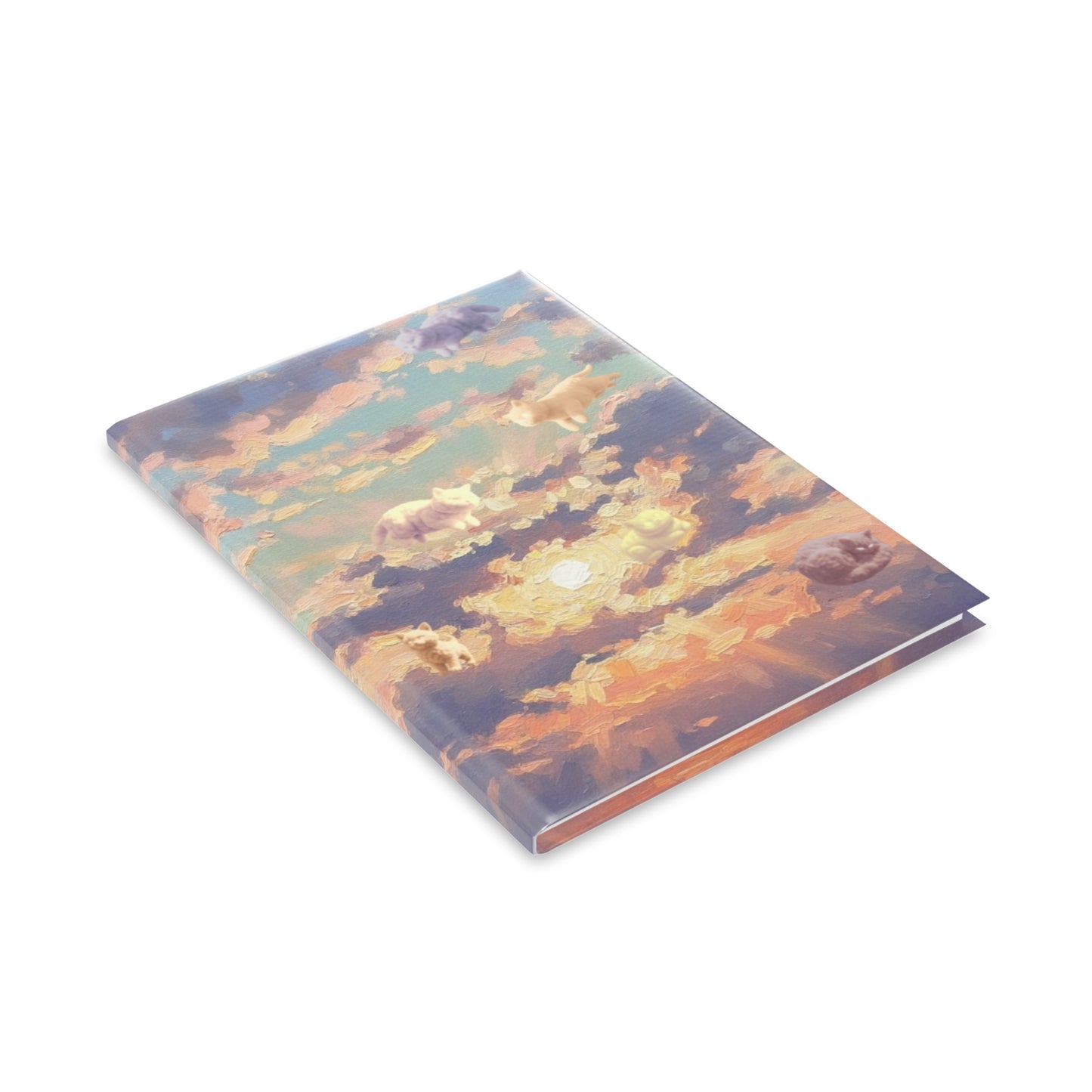 Kitty Dreamscape Hardcover Notebook — Puffy Cover Journaling Gift
