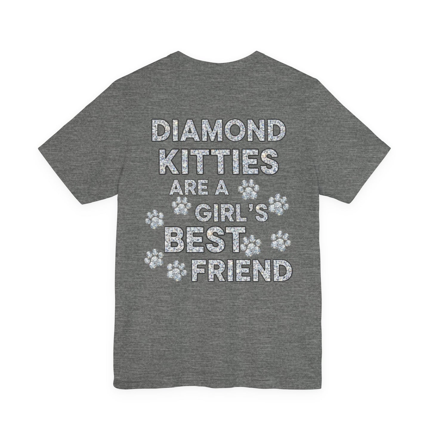 Diamond Kitties Are A Girl's Best Friend Tee Sparkling Diamond Kitty
