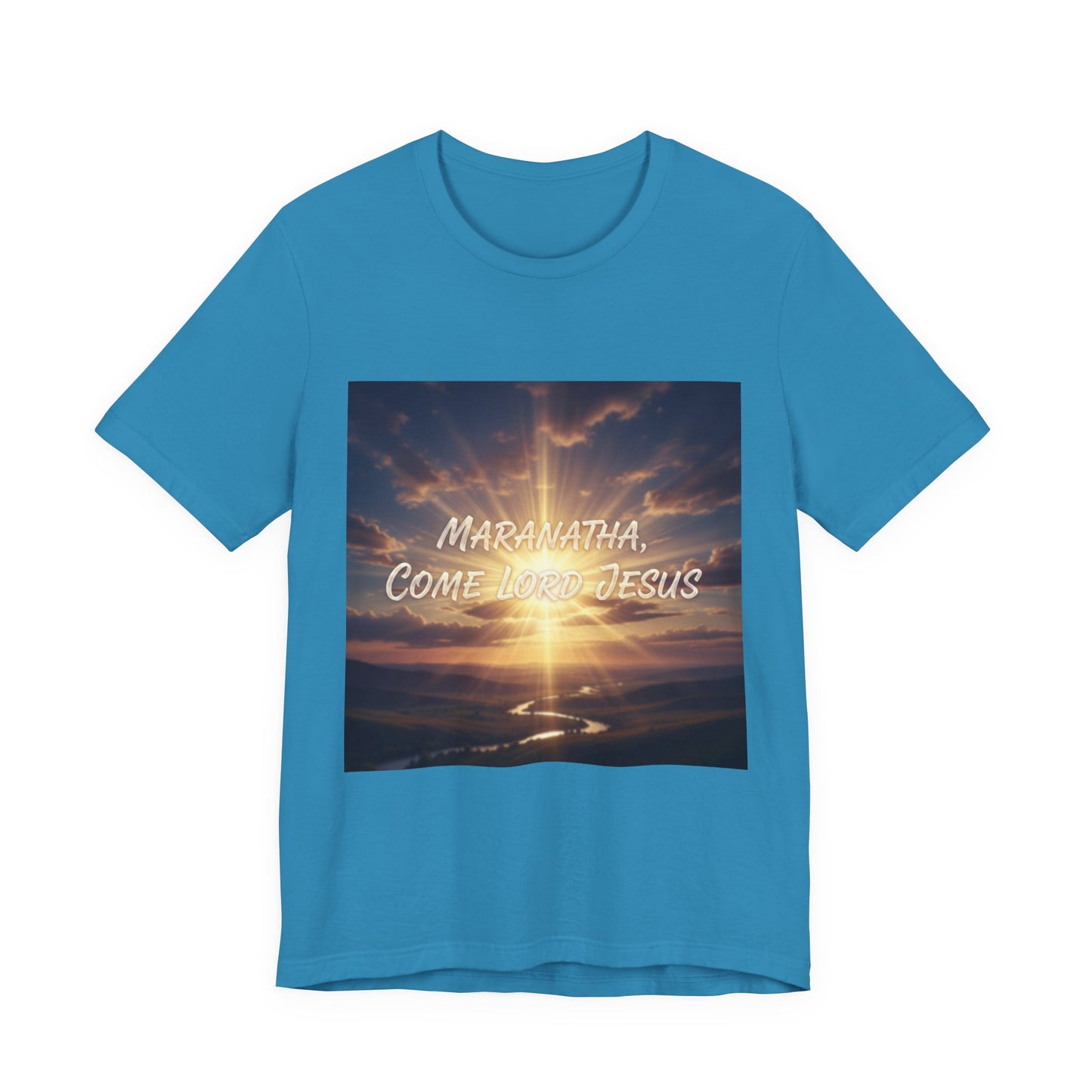 Maranatha, Come Lord Jesus Inspirational Tee, Faith-Based T-Shirt, Unisex Christian Apparel, Short Sleeve Spiritual Shirt, Hope and Encouragement Top
