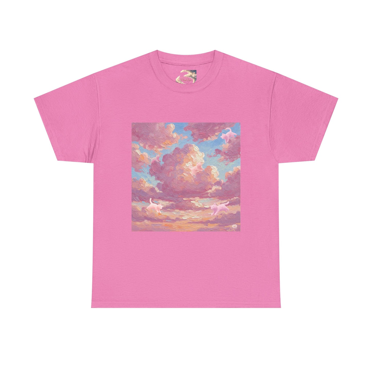 Dreamy Sunset Clouds Unisex Heavy Cotton Tee, Sky T-Shirt, Aesthetic Apparel, Gift for Dreamers, Casual Wear