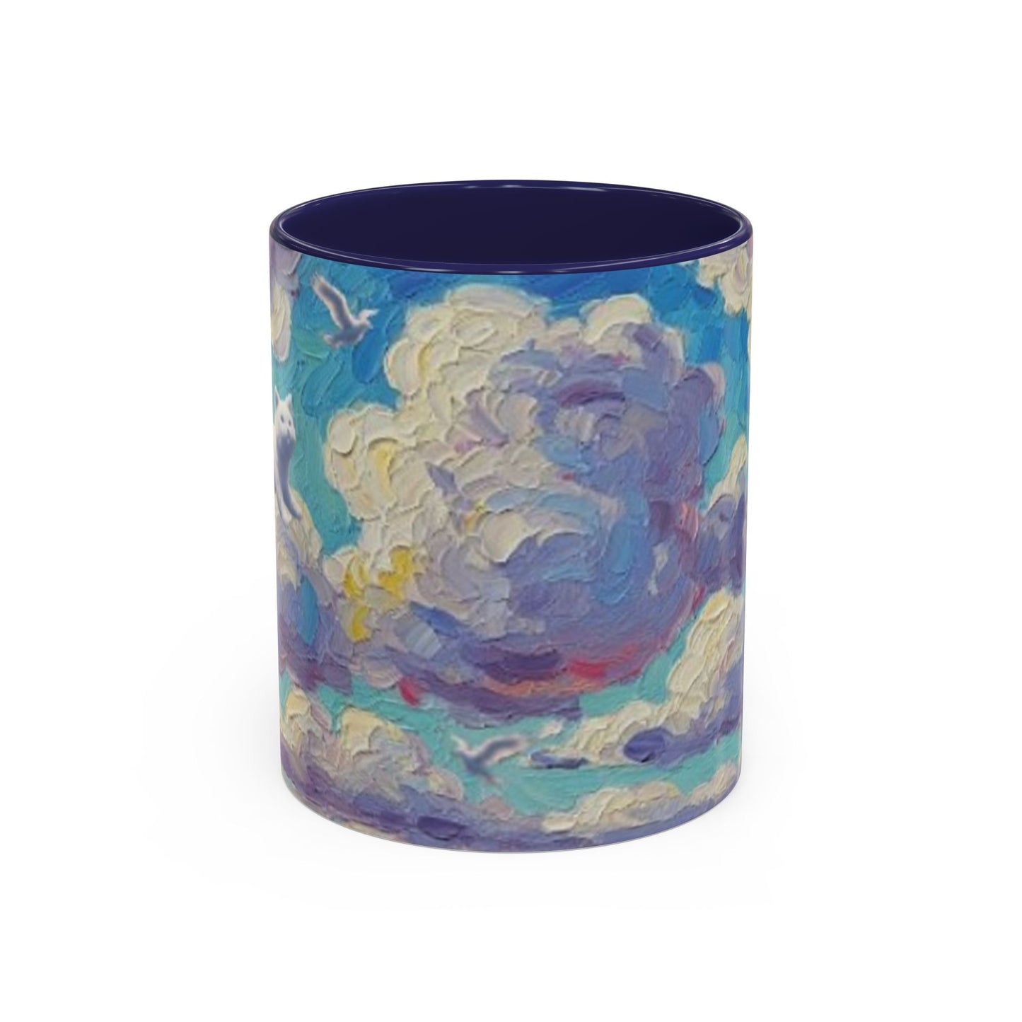 Whimsical Cat Cloud in Cloudtopia Coffee Mug, Fantasy Drinkware, Cute Cat Mug, Gift for Cat Lovers, Art-Inspired Ceramic Cup, Cozy Home Essentials