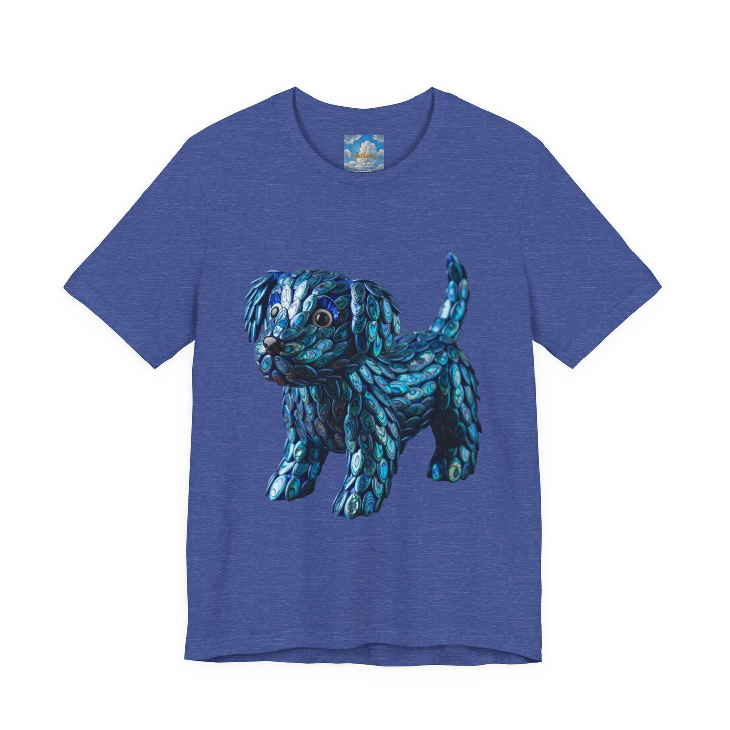 Cute Abalone Blue Puppy Graphic Jersey Tee